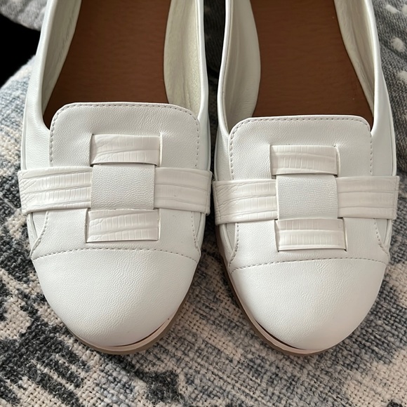 LUCA FERRI WHITE WEDGE LOAFER - Picture 3 of 11